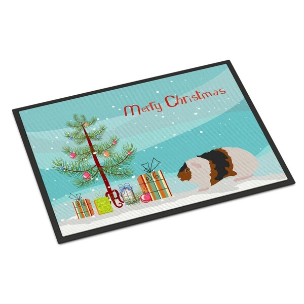 Carolines Treasures 18 x 27 in. Teddy Guinea Pig Merry Christmas Indoor or Outdoor Mat CK4448MAT - main